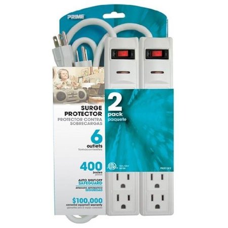 PRIME Prime PB2013X2 Surge Protector & Power Strip PB2013X2